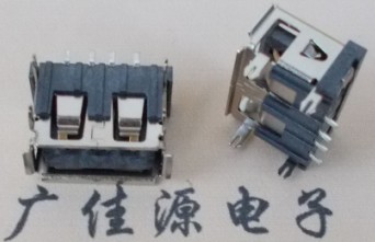 新款USB短體肆腳魚叉|黑色膠芯6.5鐵殼/銅殼有卷邊SMT貼片式耐高溫