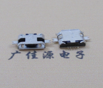 沉板式Micro USB,下沉1.0MM貳腳魚叉貼板小座子,端子懸空