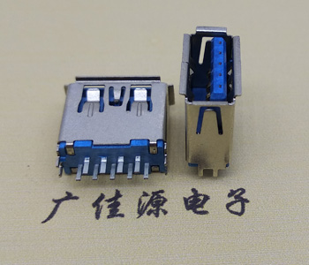 供應USB AF3.0母座,直插式PCB板有導位尺寸