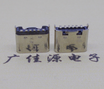 type c6p立式連接器,殼兩腳插板端子smt貼板