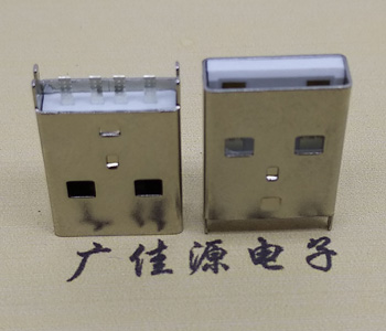 USB2.0 A公魚叉夾板0.8mm或1.0mm,立式USB插板端