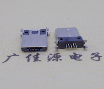 micro usb反向公頭/公座,無卡鉤貼板插頭連接器