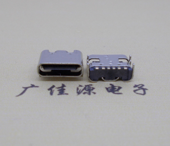 臥式type c6p四腳插板無彈母座,端子smt卷帶貼片 臥式type c6p四腳插板無彈母座,端子smt卷帶貼片