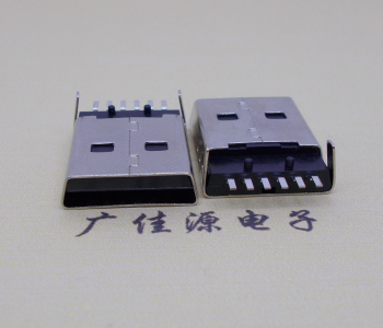 特殊款USB A公頭/插頭6PIN貼板/帶柱殼插板端結構