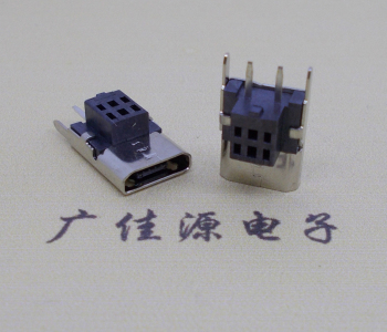 直立插板結構micro 2p母座簡易充電usb連接器