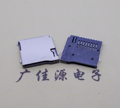 TF卡座反向沉板1.1內焊9p自彈式小內存PUSH卡座
